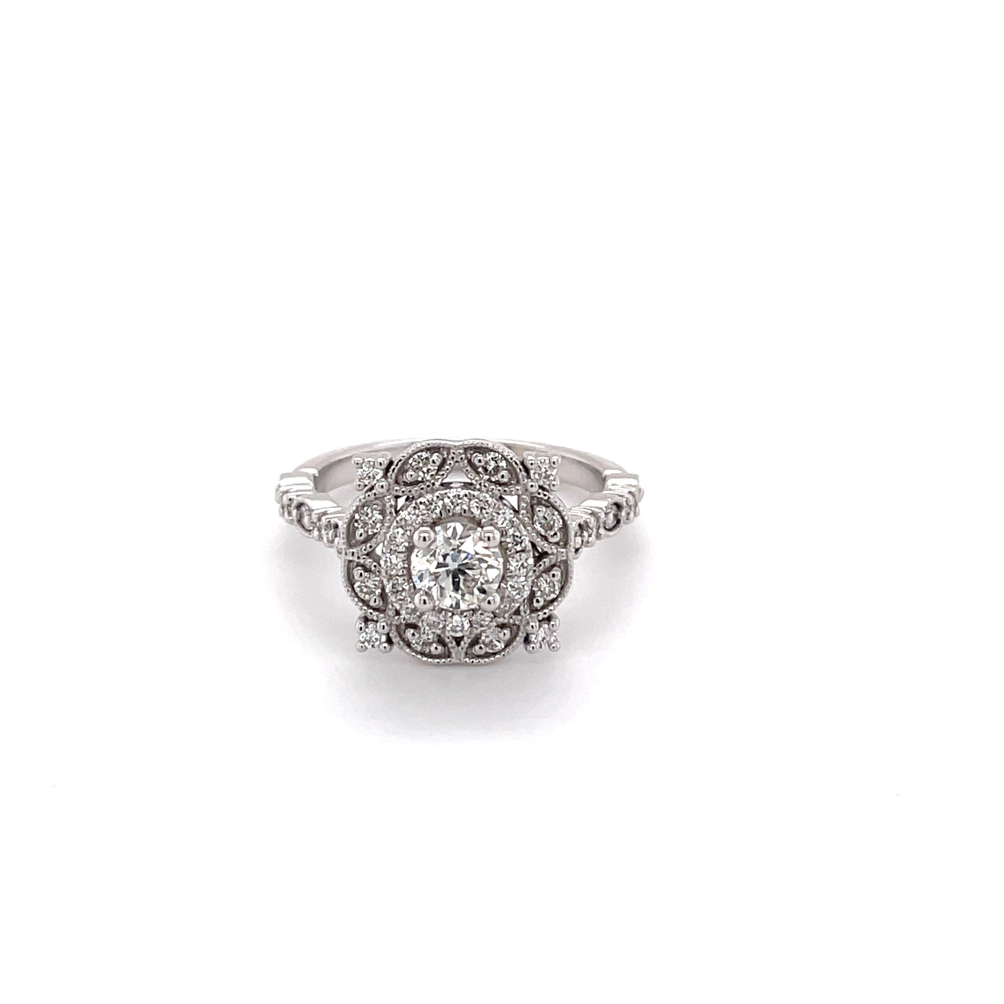 Blossoming Milgrain Diamond Ring