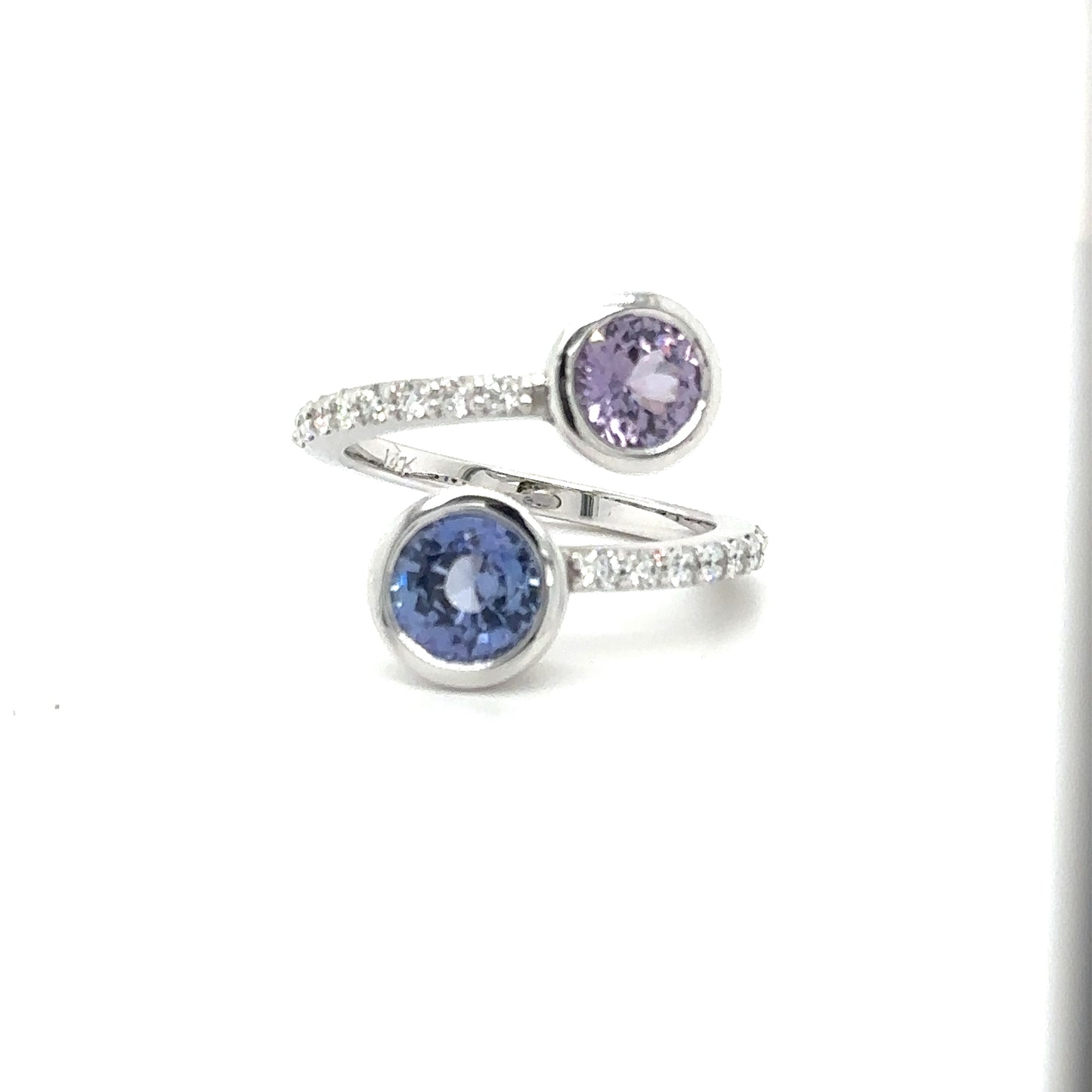 Gemstone and Diamond Open Ring