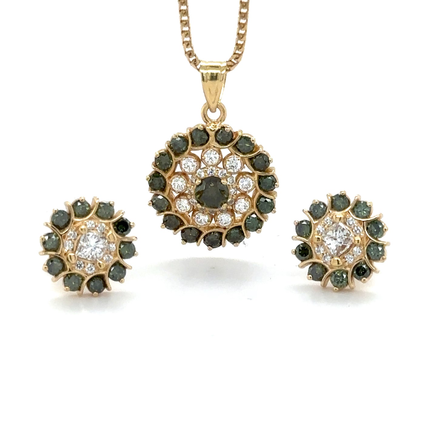 Diamond Double Halo Set