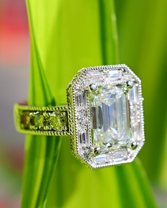 Art Deco Style Mixed Stone Ring