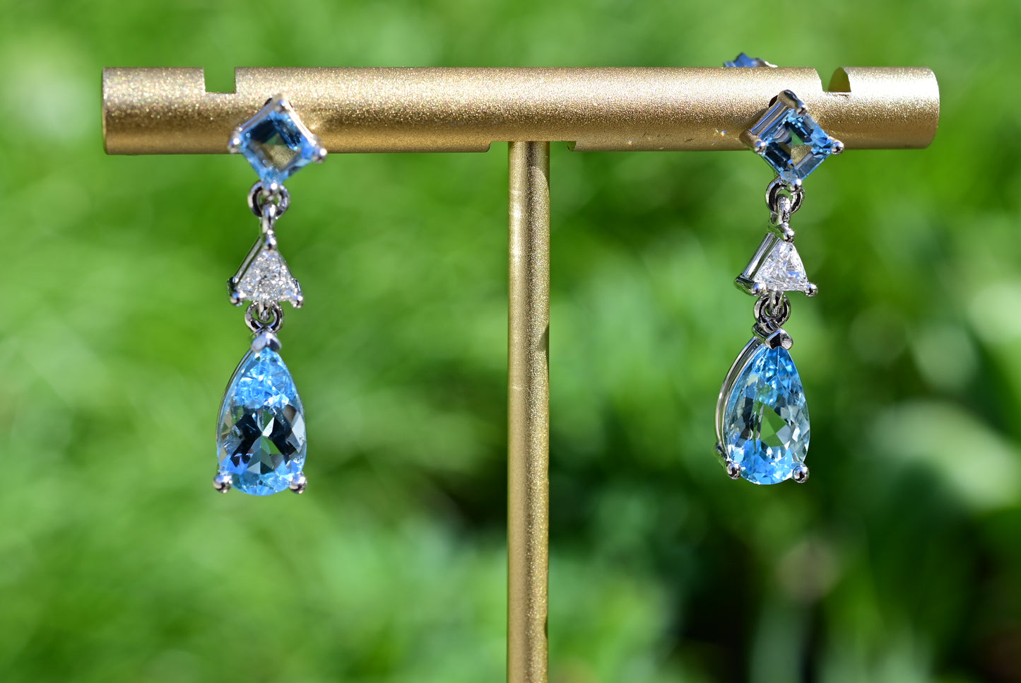 Aquamarine Teardrop Earrings