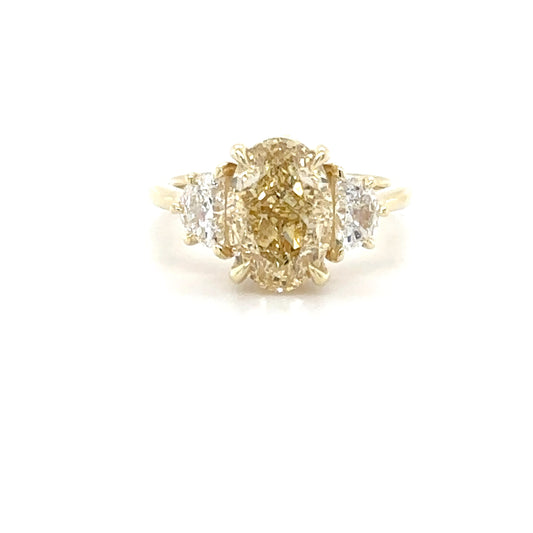 Yellow Diamond Halo Ring