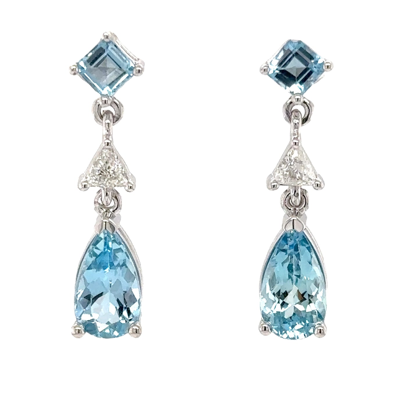 Aquamarine Teardrop Earrings