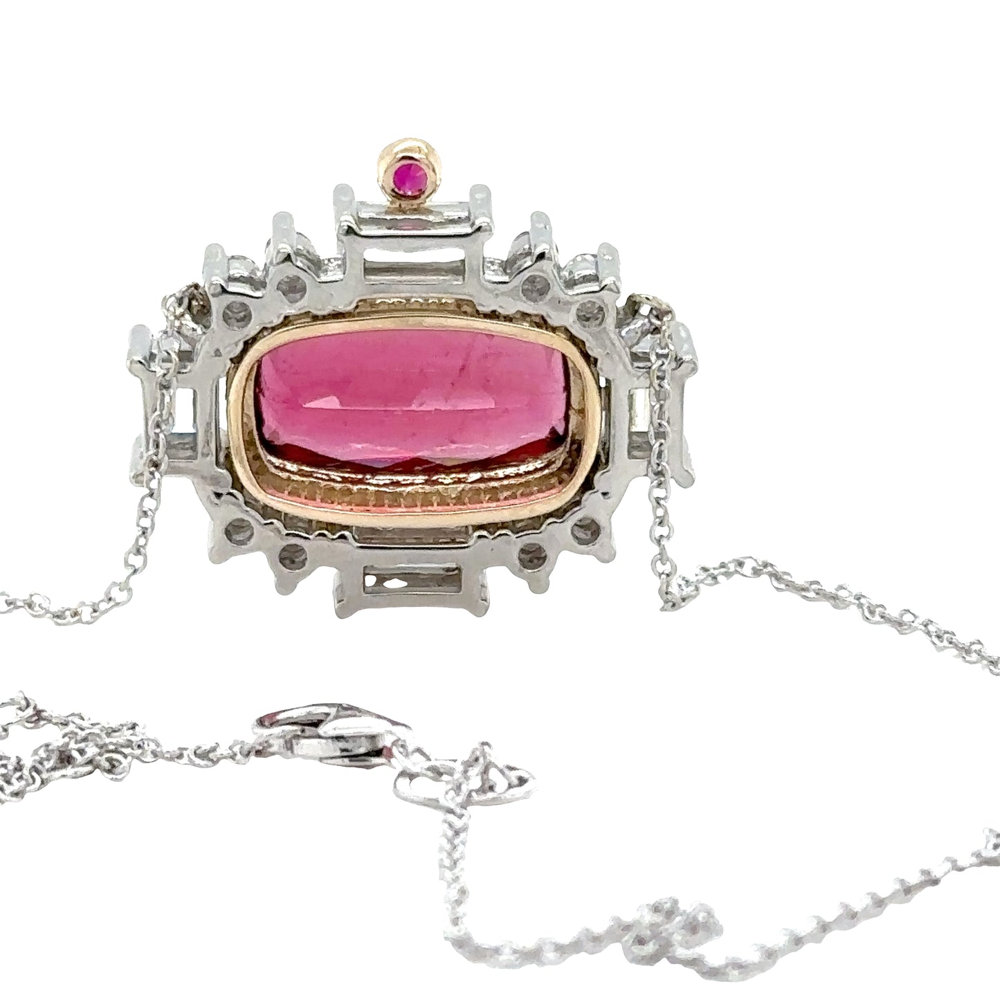 Rubellite and Diamond Necklace