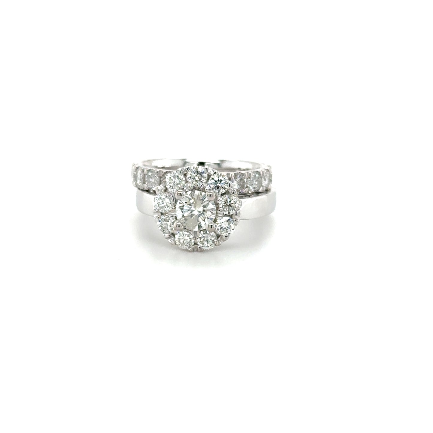 Halo Diamond Ring Set