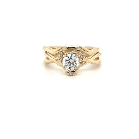Gold Diamond Twist Ring