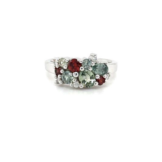 Gemstone Cluster Ring