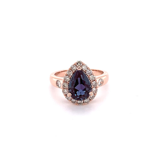 Tanzanite Pear Ring