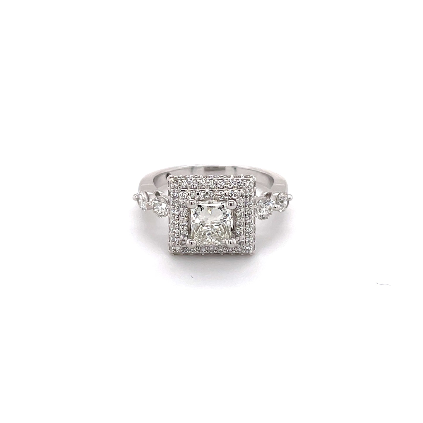 Double Halo Diamond Ring