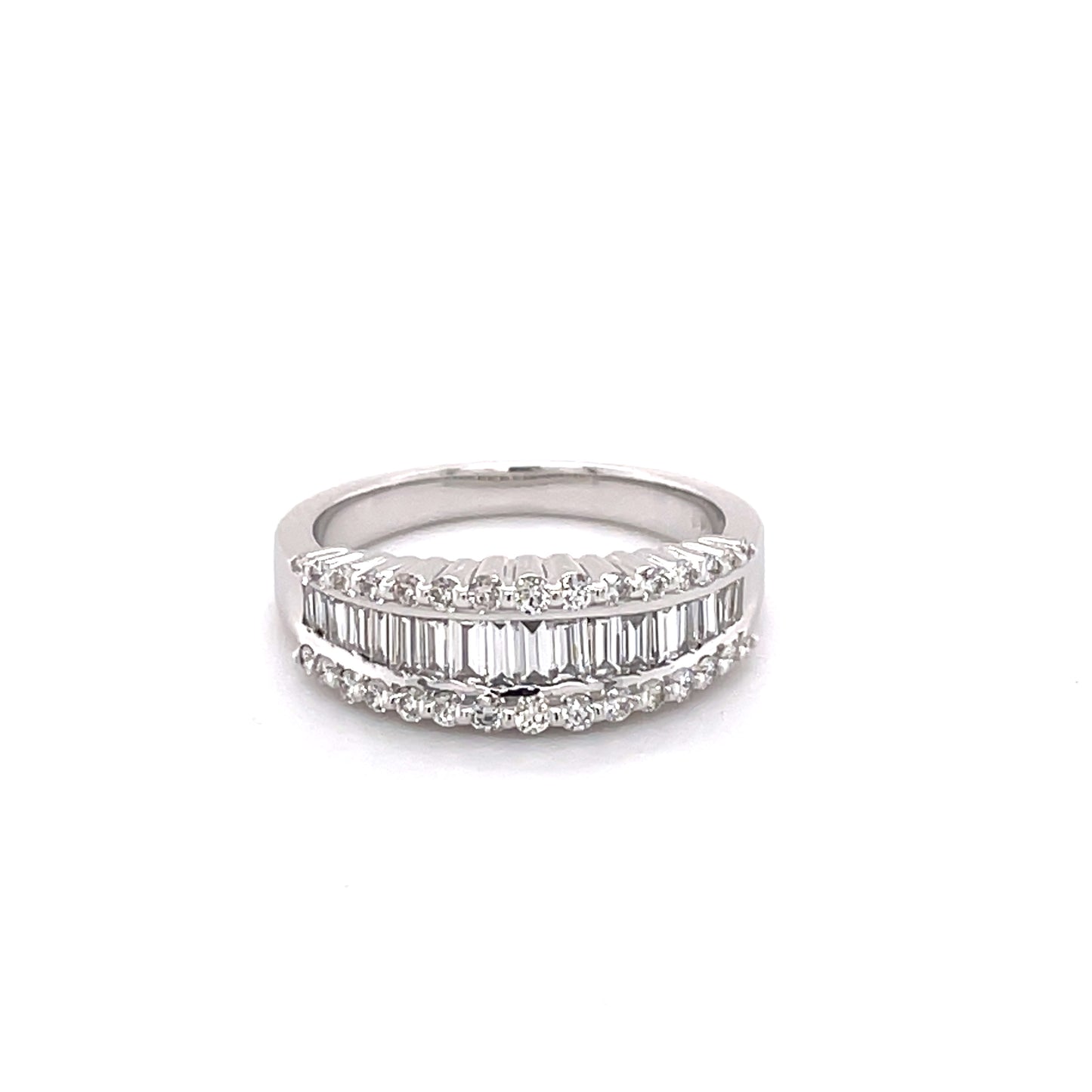 Baguette and Round Bridge Ring