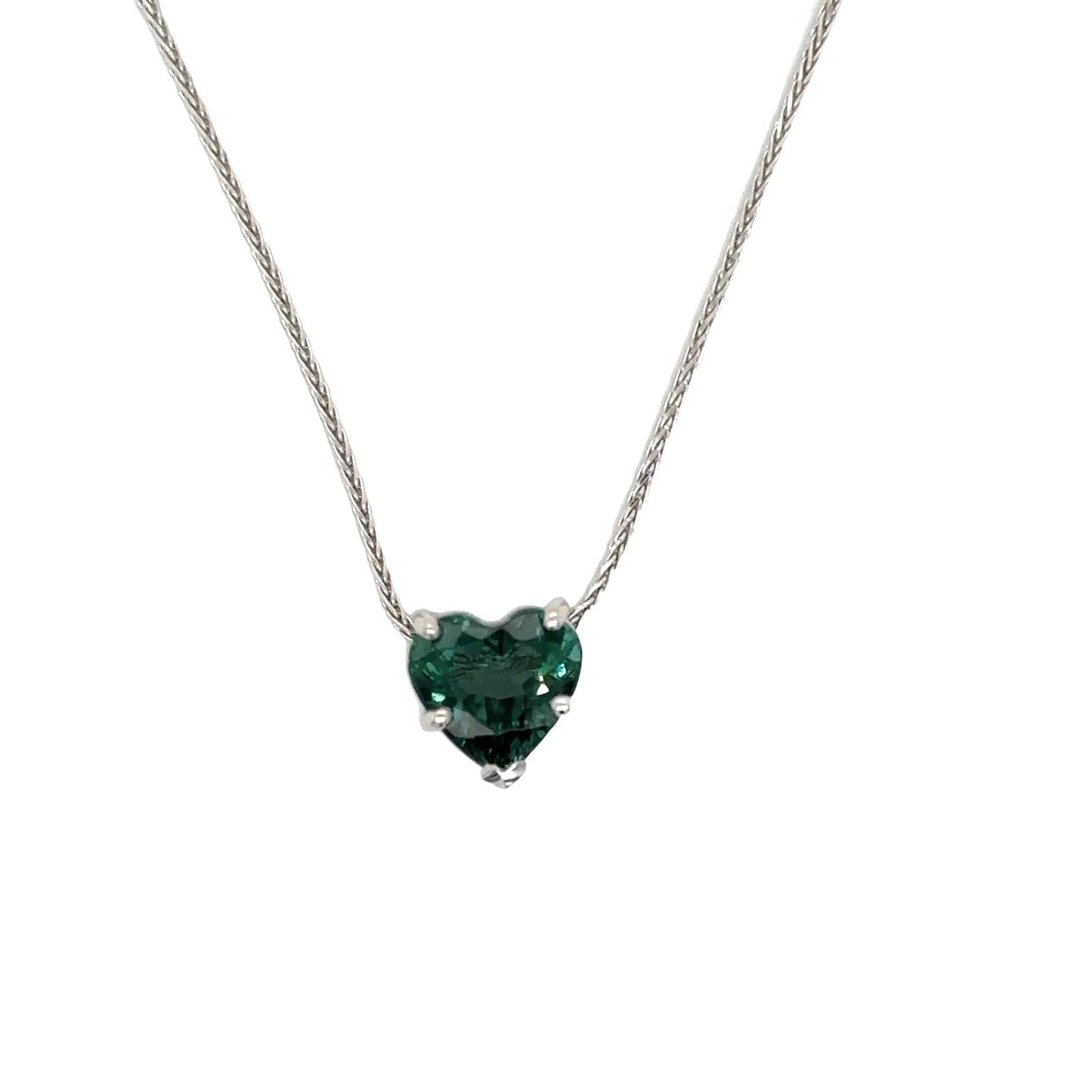 Green Emerald Heart Pendant