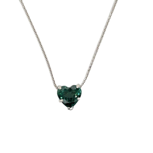 Green Emerald Heart Pendant