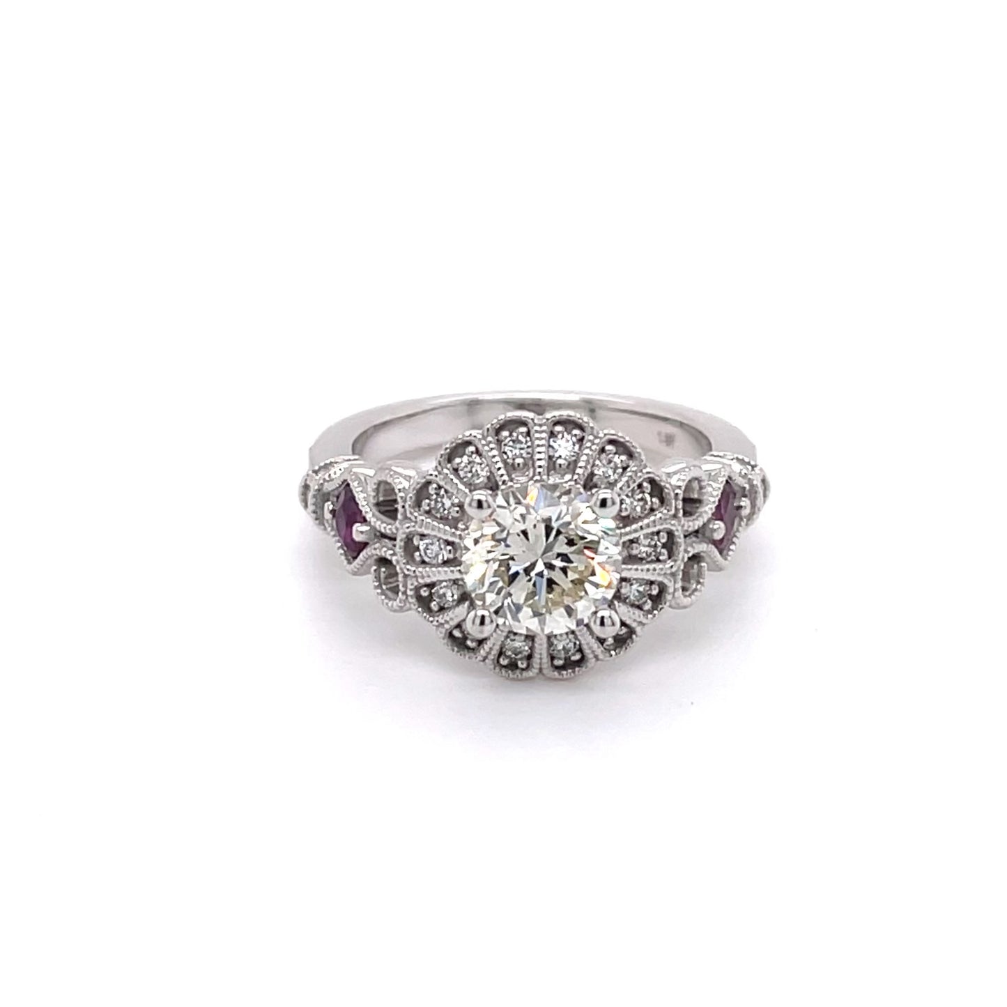 Side Ruby and Diamond Ring