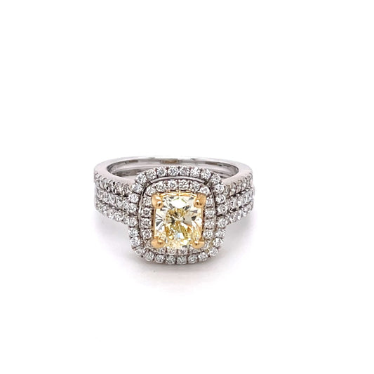 Yellow Diamond & White Diamond Ring