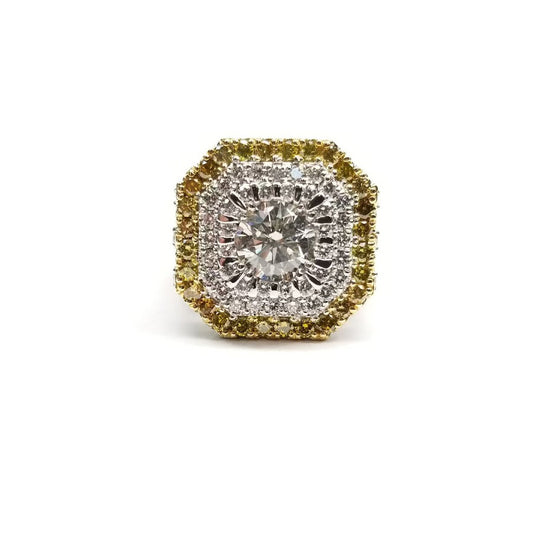 Yellow & White Diamond Ring