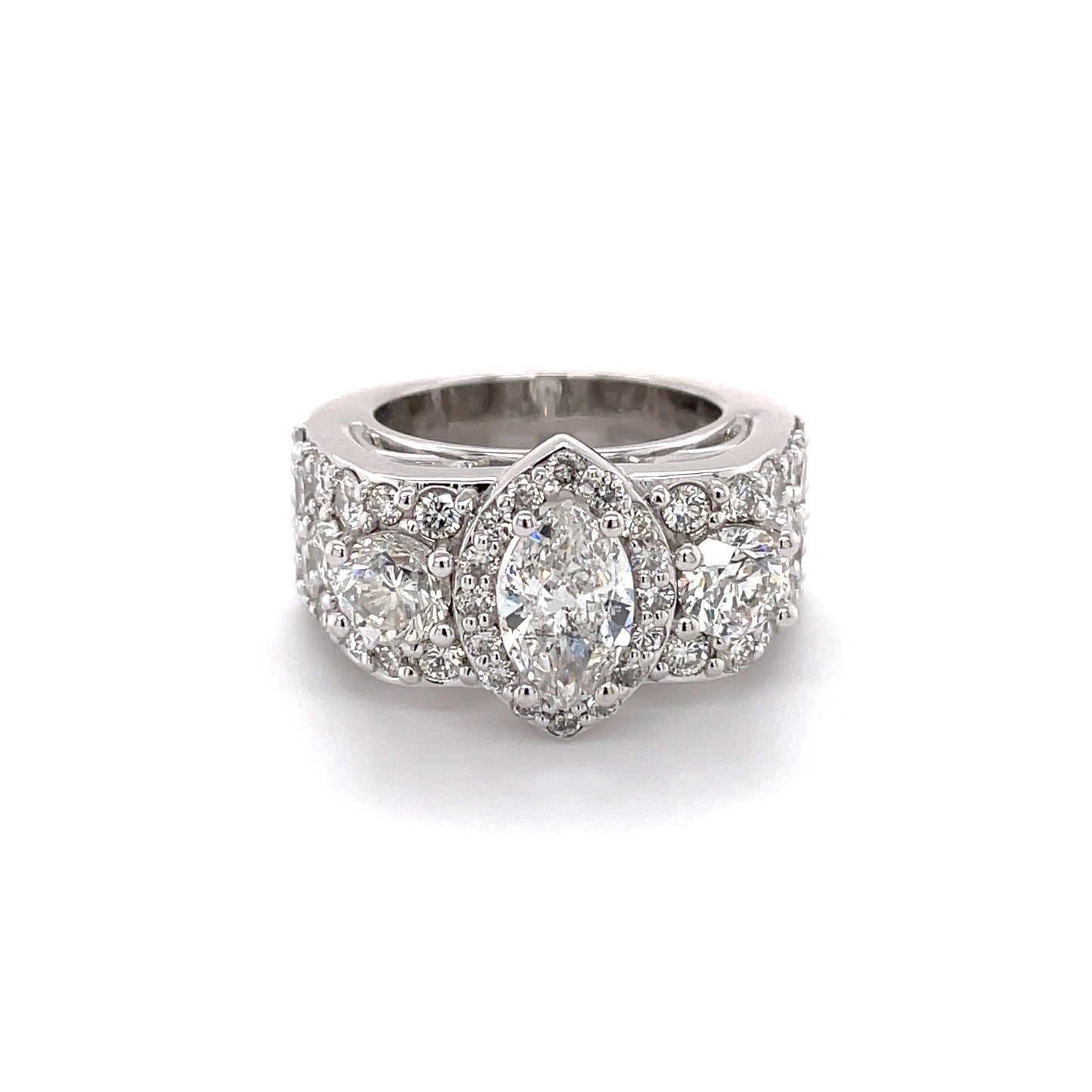 Marquise Diamond Cluster Ring