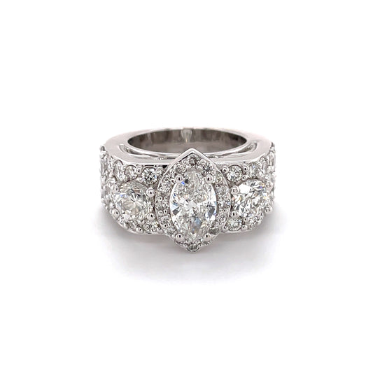Marquise Diamond Cluster Ring