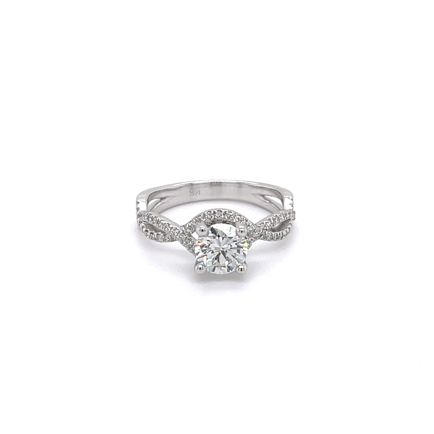 Diamond Twisted Band Ring