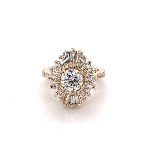 Sunburst Diamond Ring