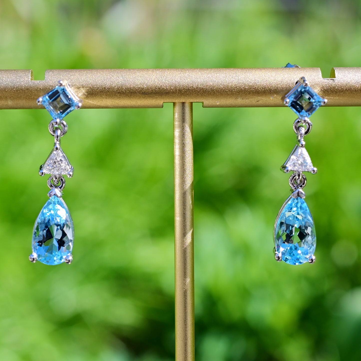 Aquamarine Teardrop Earrings