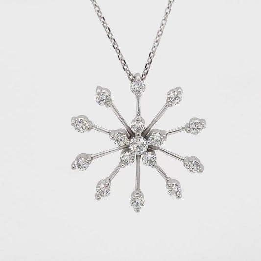 Snowflake Diamond Pendant